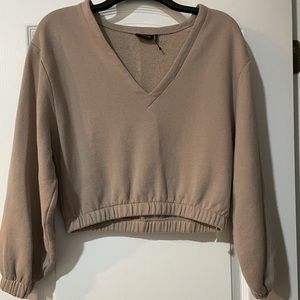 Urban Outfitters Out From Under Vivian V-Neck Cropped Sweatshirt